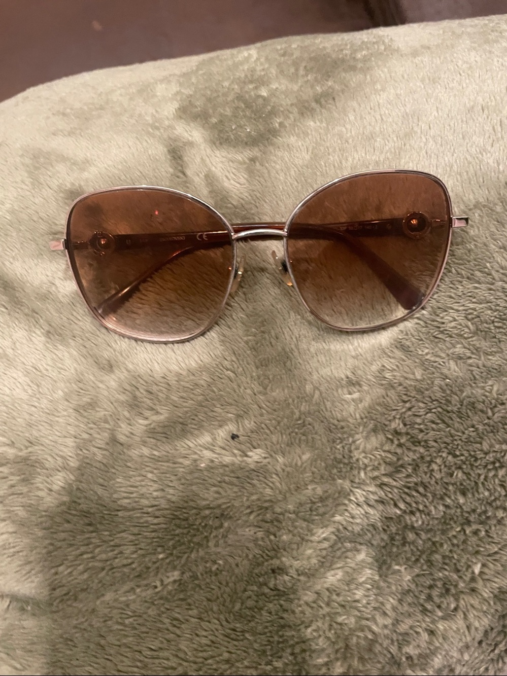 Swarovski Women's Sunglasses in Brown Gradient with Crystal Detail